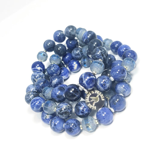Sodalite stack, calming, mesmerizing and versatile