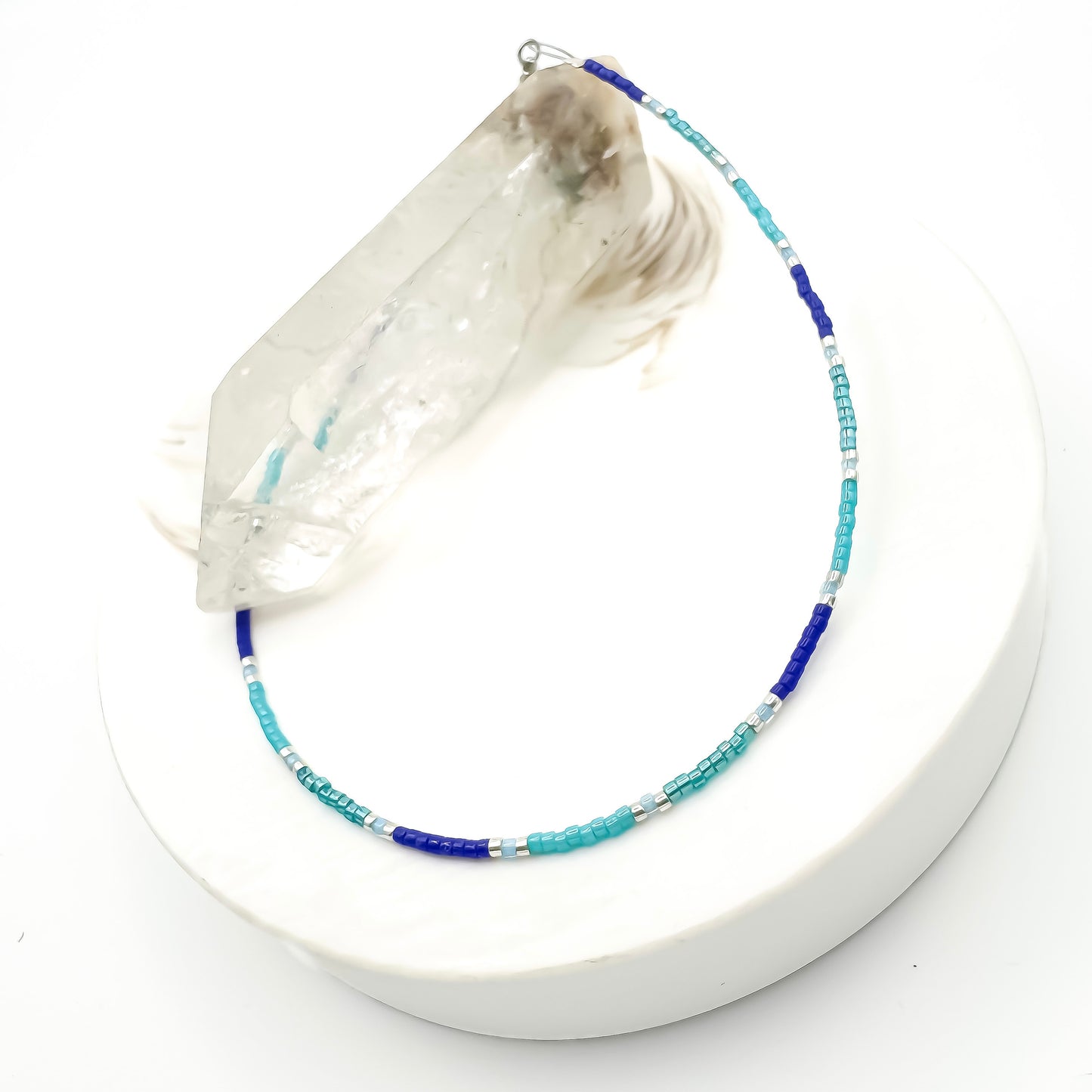 Ocean Tides - Miyuki Anklet (Silver Accents)