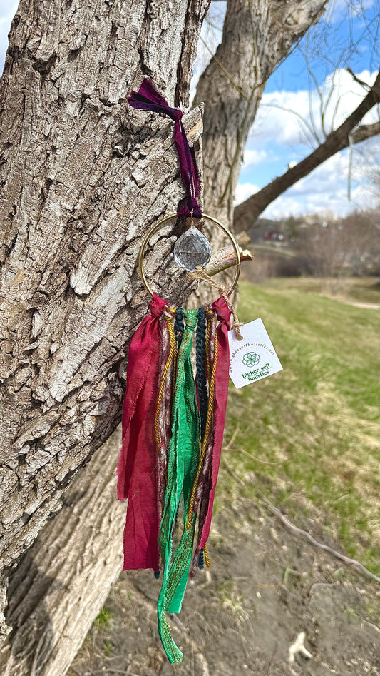 Sari Silk Suncatchers - Emerald Essence