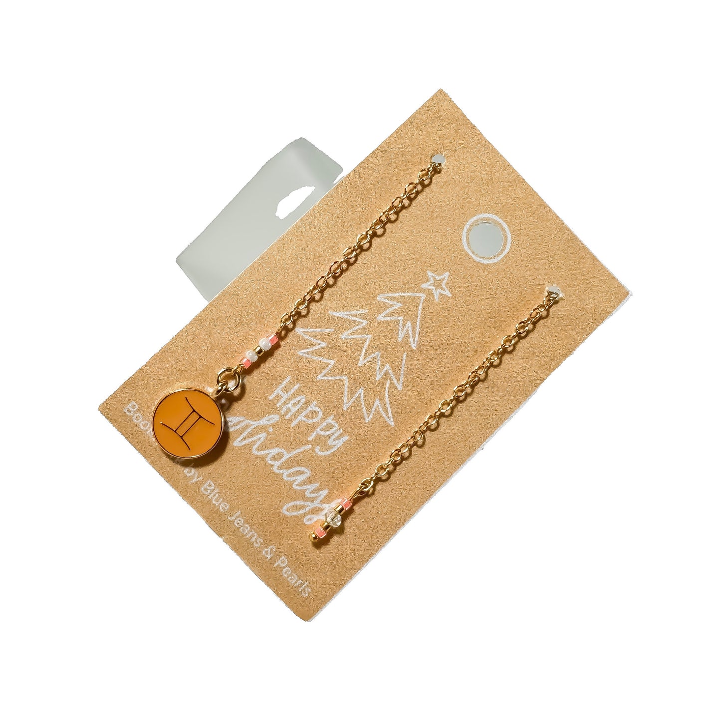 Gemini (Twins) Chain & Charm Bookmark (May 21 - June 21)