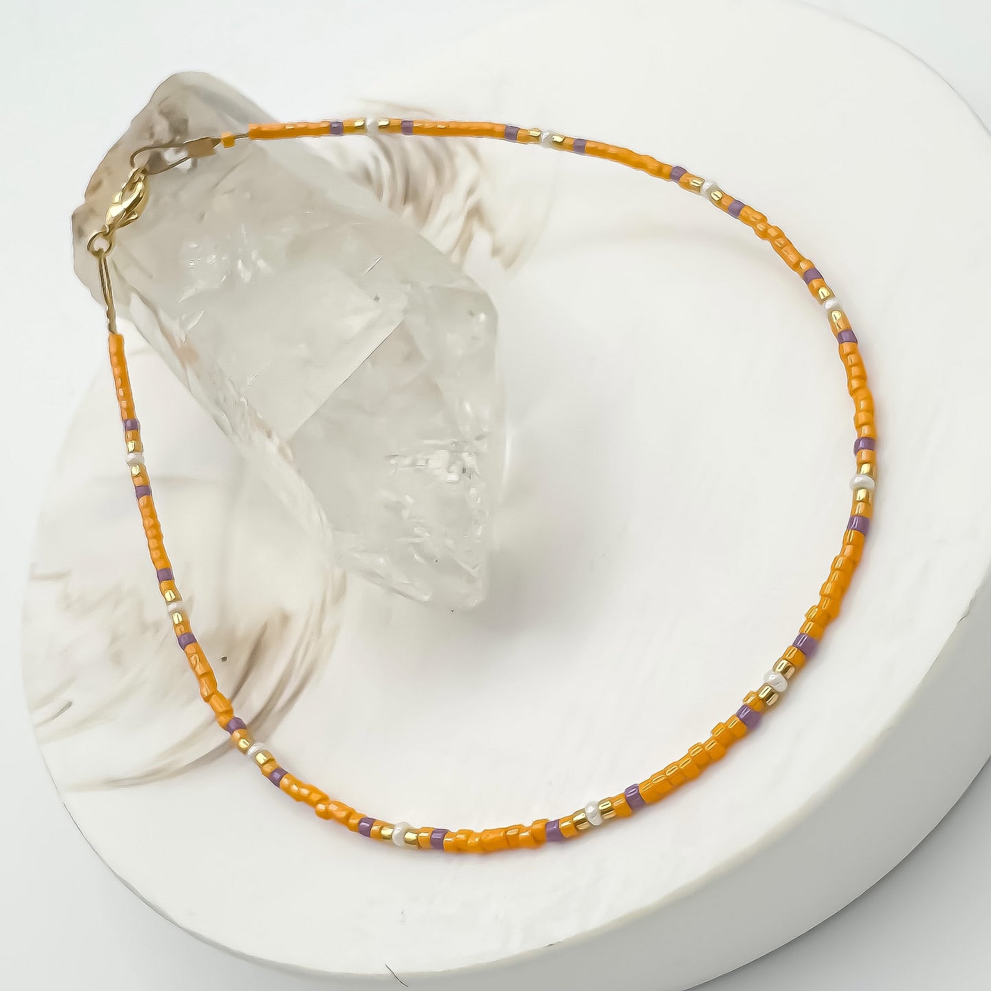 Thyme with Tulsi - Miyuki Anklet (Gold & Pearl Accents)