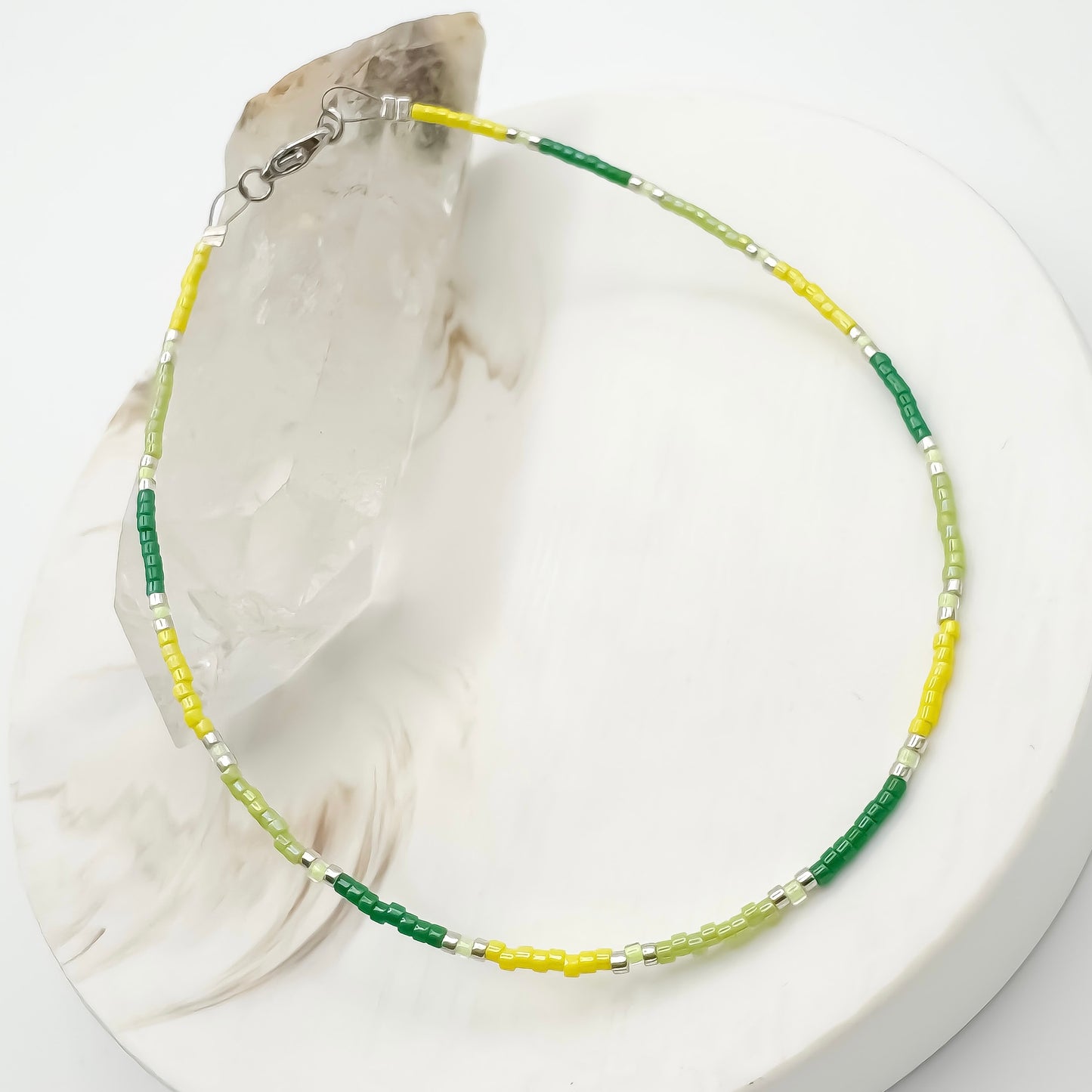 Lemons & Limes - Miyuki Anklet (Silver Accents)