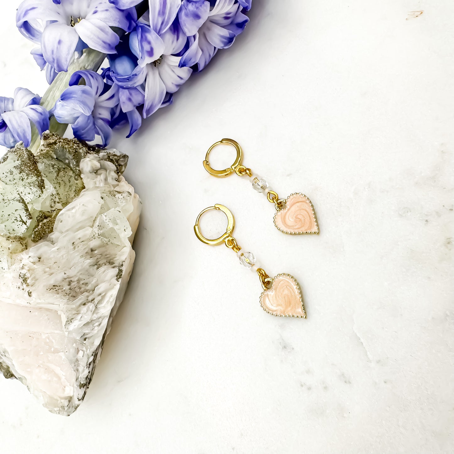 Everyday Heart Hoops - Pink
