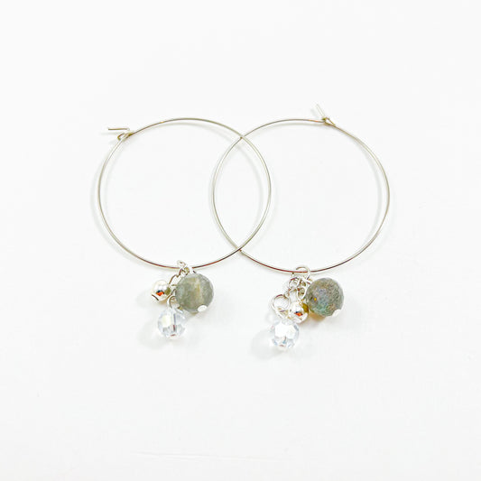 Labradorite Hoops