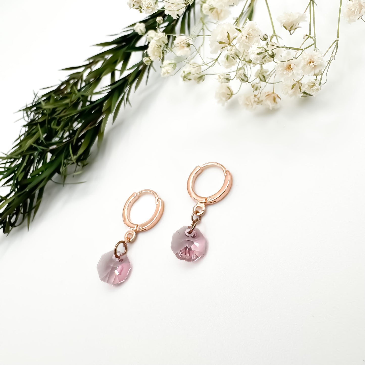 Here N There Hoops (Blush Pink & Rose Gold)