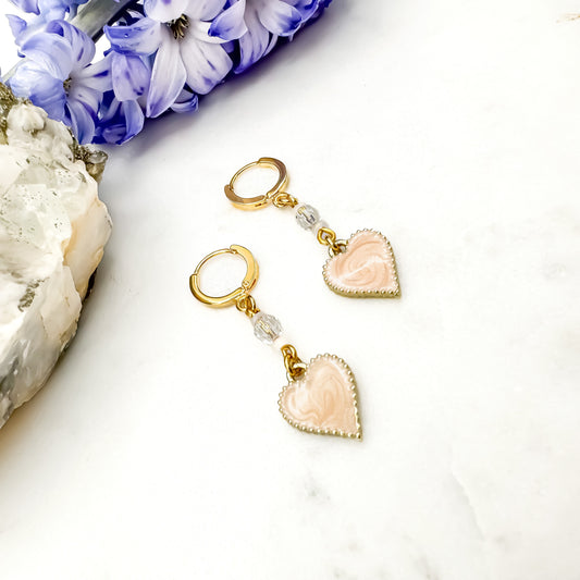 Everyday Heart Hoops - Pink