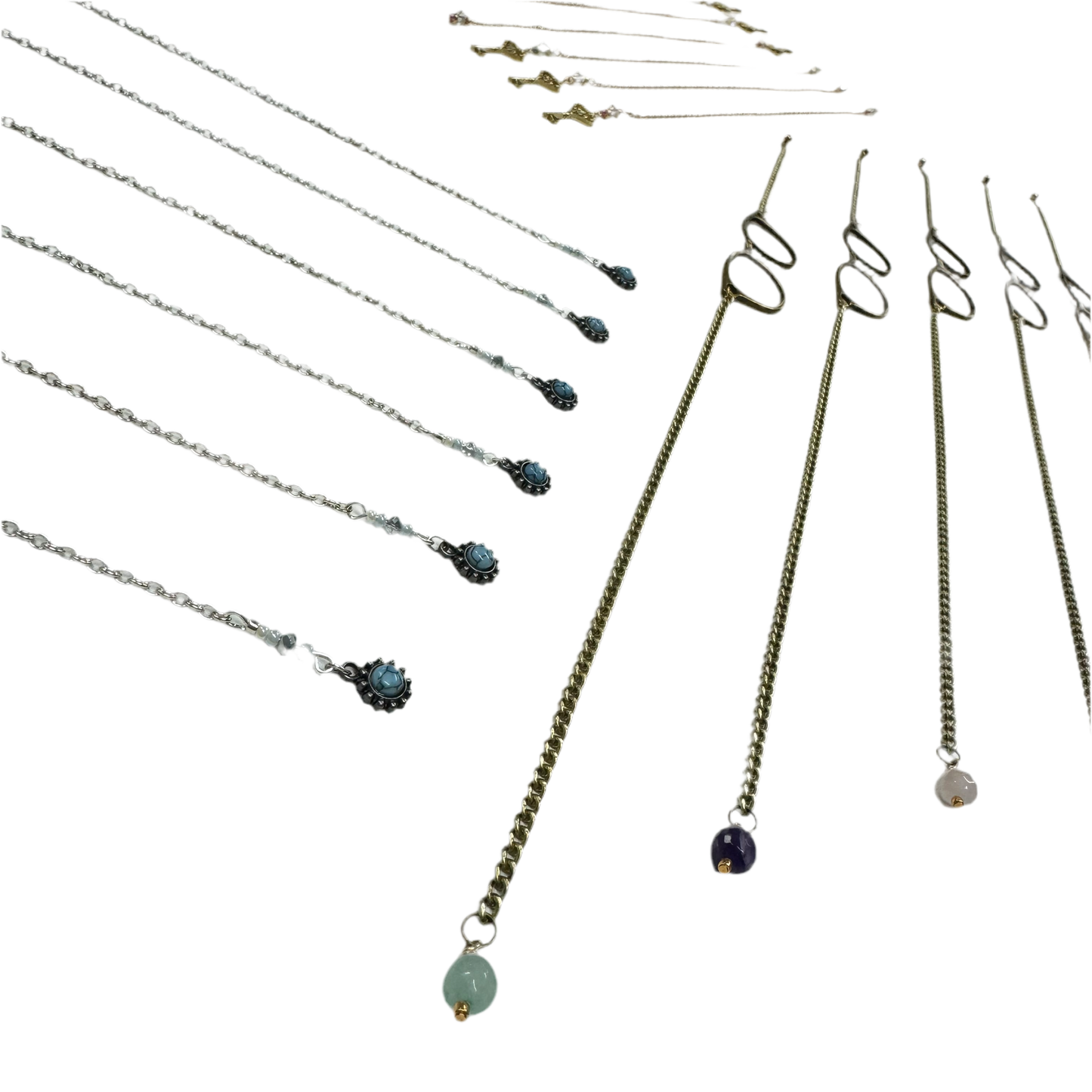 Glasses Charm Bookmark - Black Onyx