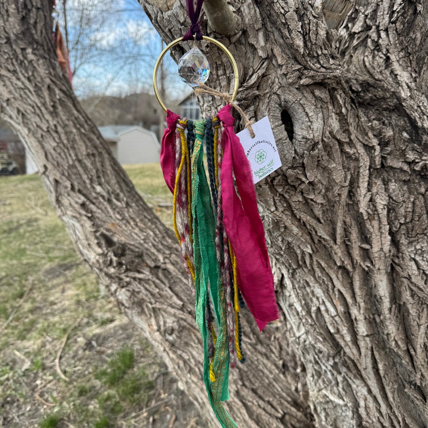 Sari Silk Suncatchers - Emerald Essence