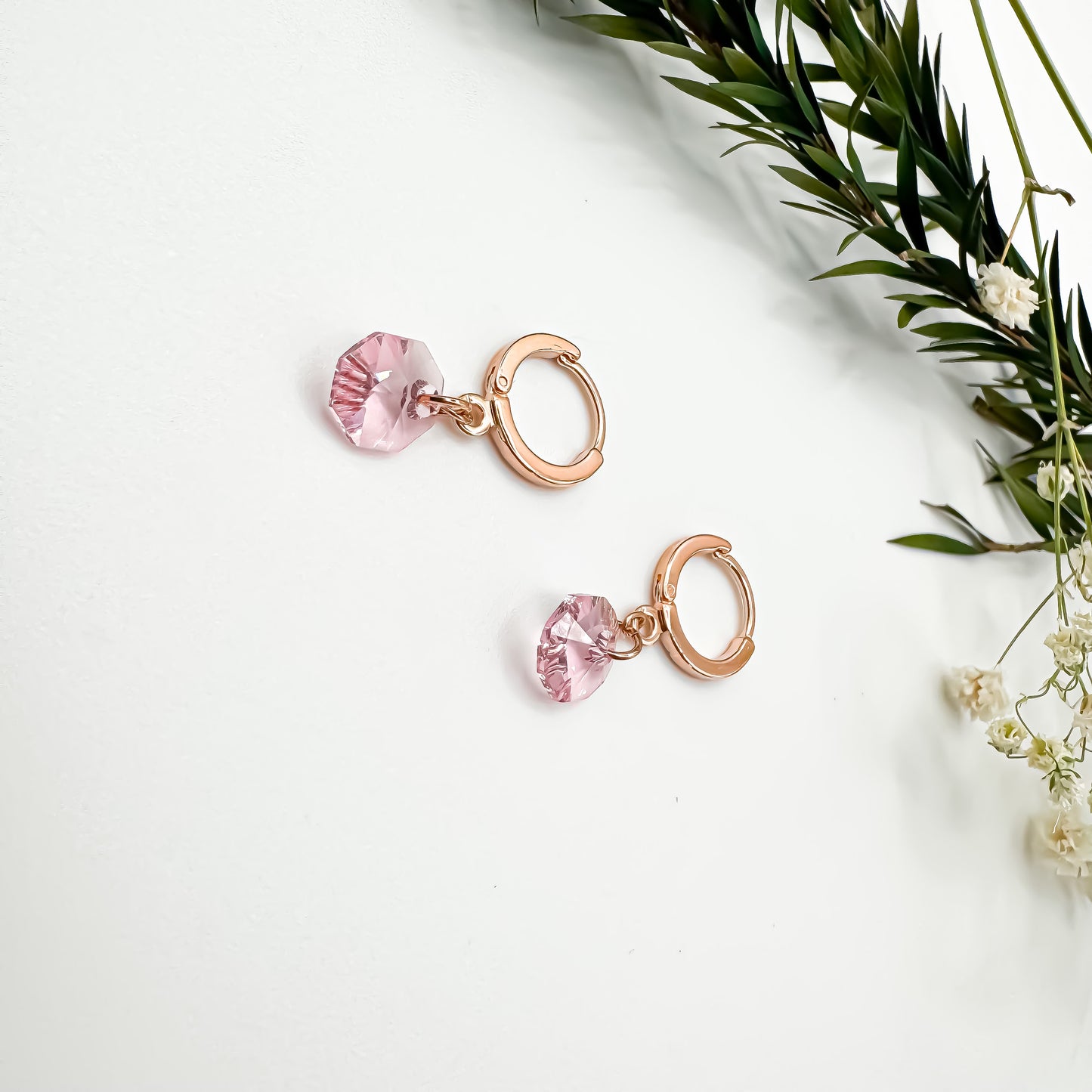 Here N There Hoops (Blush Pink & Rose Gold)