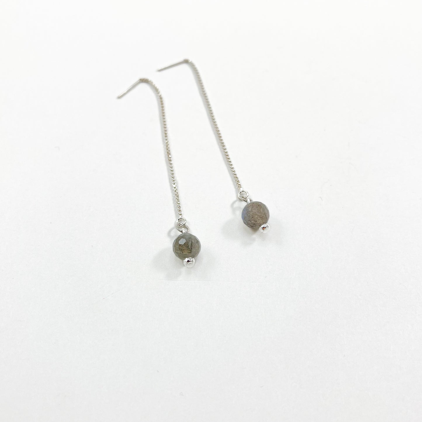 Labradorite & Sterling Silver Threaders