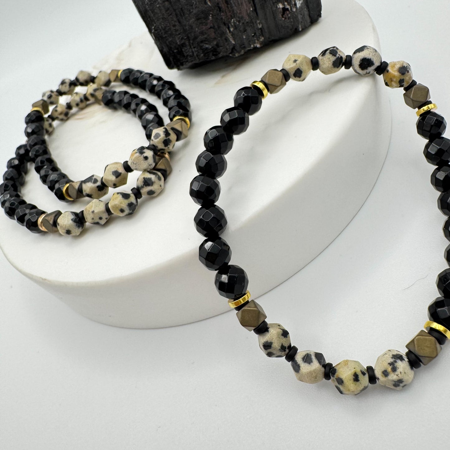 Grounded in Gold (Beaded Bracelet - 6mm)