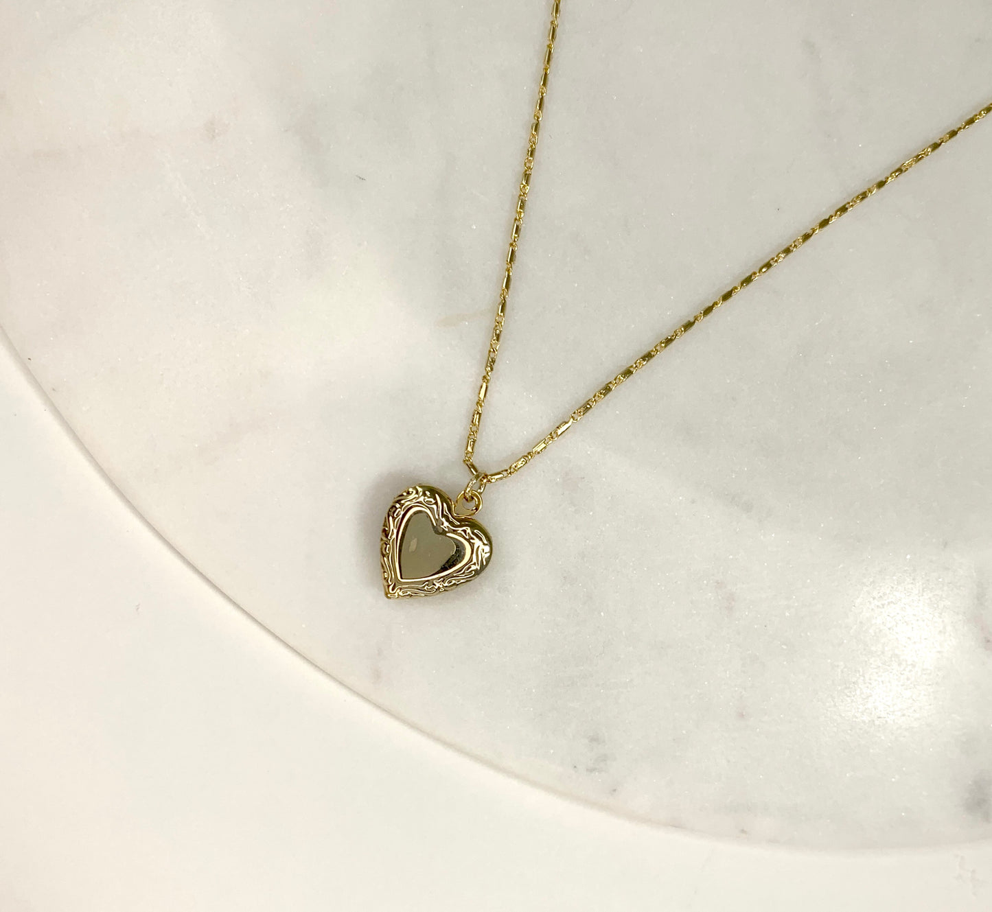 Heart Keepsake Locket Necklace