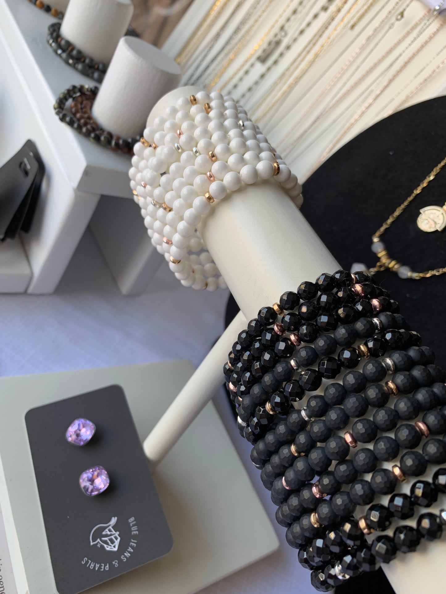 6mm Polished Faceted Black Onyx