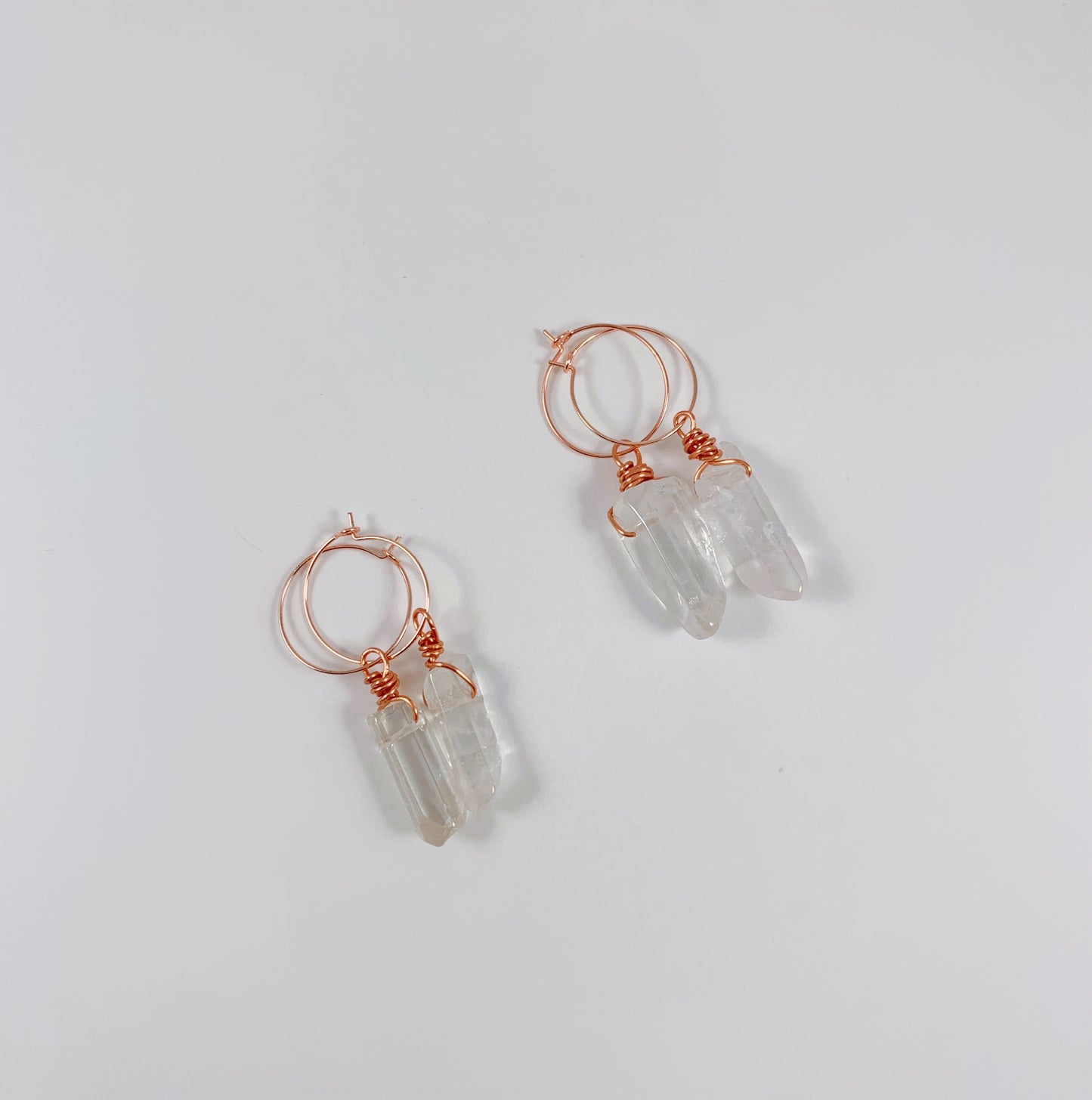 Angel Aura Quartz Hoops