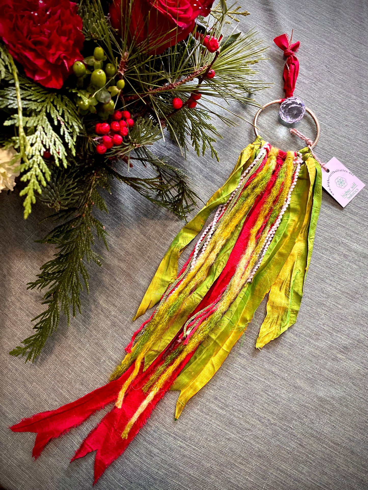 Sari Silk Christmas Suncatchers