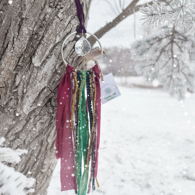 Sari Silk Suncatchers - Emerald Essence