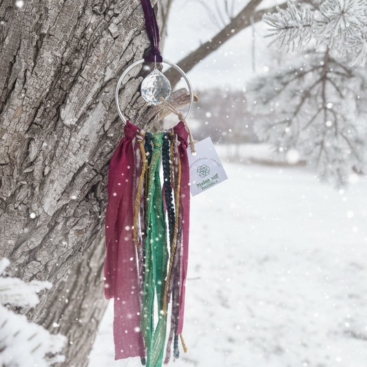 Sari Silk Suncatchers - Emerald Essence