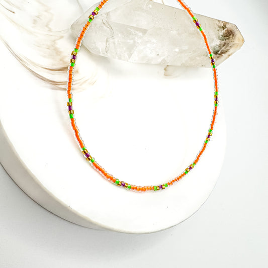 Citrus Blooms - Miyuki Anklet (Gold Accents)