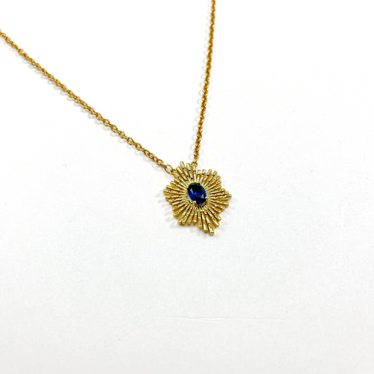 Royal Blue Starburst Necklace