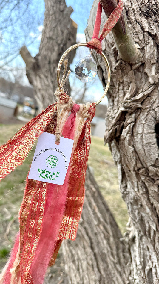 Sari Silk Suncatchers - Coral Cruise