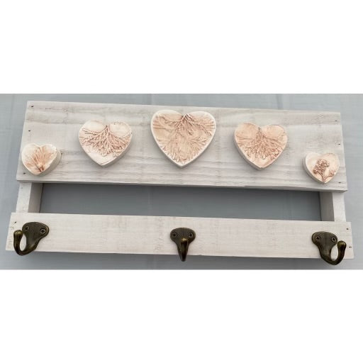 Plaster Art Wall Hook Shelf