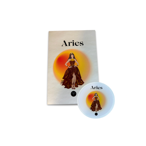 Zodiac Signs: Postcard & Sticker - Aries