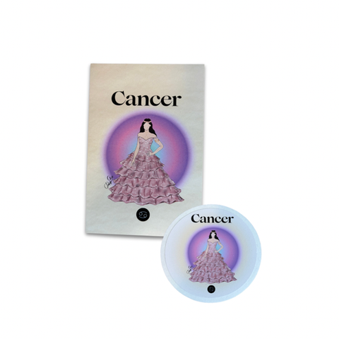 Zodiac Signs: Postcard & Sticker - Cancer