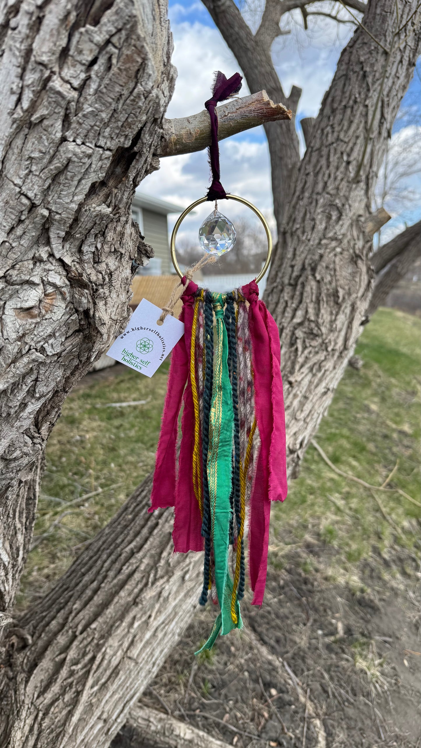 Sari Silk Suncatchers - Emerald Essence