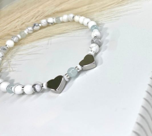 2-Heart Dainty Stamper Silver