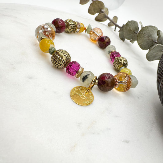 Prairie Sunsets Fuschia & Firelight Bracelet (11)