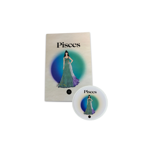 Zodiac Signs: Postcard & Sticker - Pisces