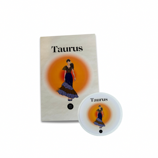 Zodiac Signs: Postcard & Sticker - Taurus