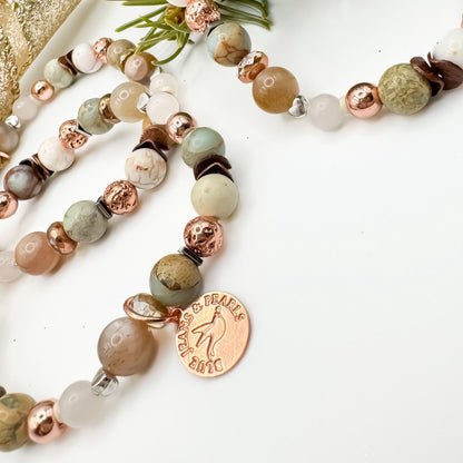Held in Quiet Light Bracelet | Moonstone, Aqua Terra Jasper & Rose Quartz