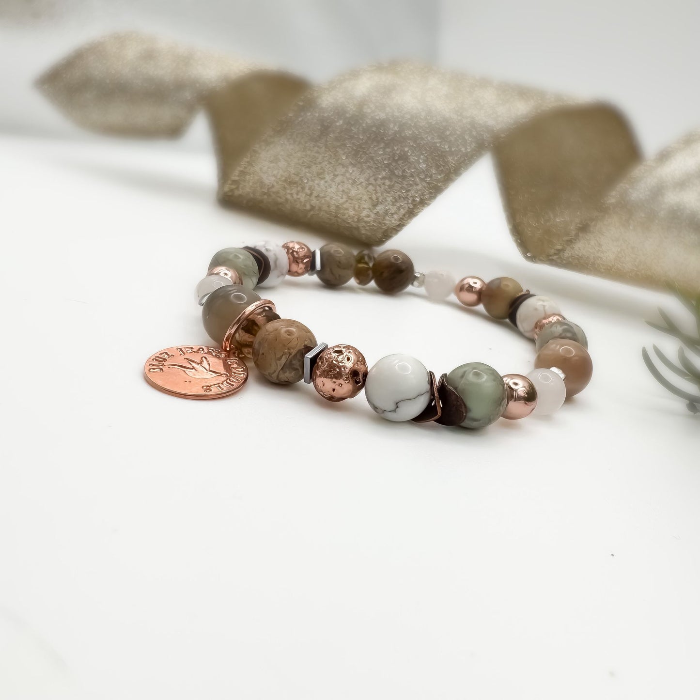 Held in Quiet Light Bracelet | Moonstone, Aqua Terra Jasper & Rose Quartz