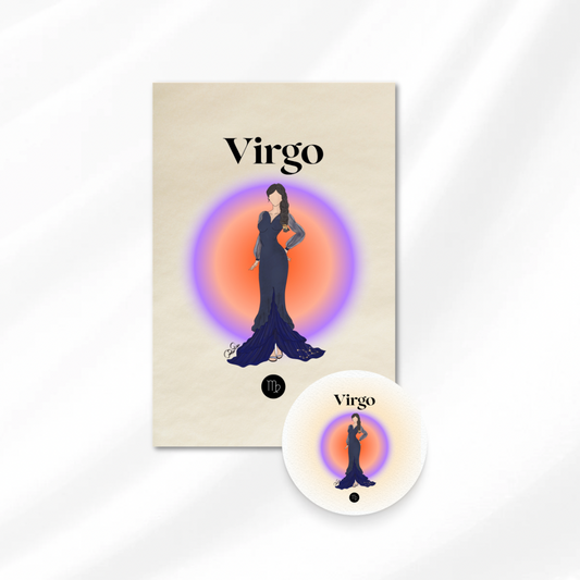 Zodiac Signs: Postcard & Sticker - Virgo