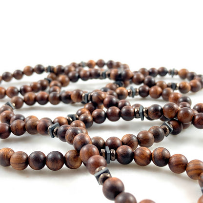 Men’s Sandalwood & Hematite Bracelet