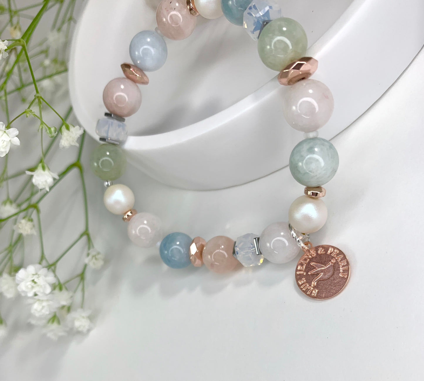 Spring Solace 'Frost' (Aquamarine, Heliodor & Morganite)