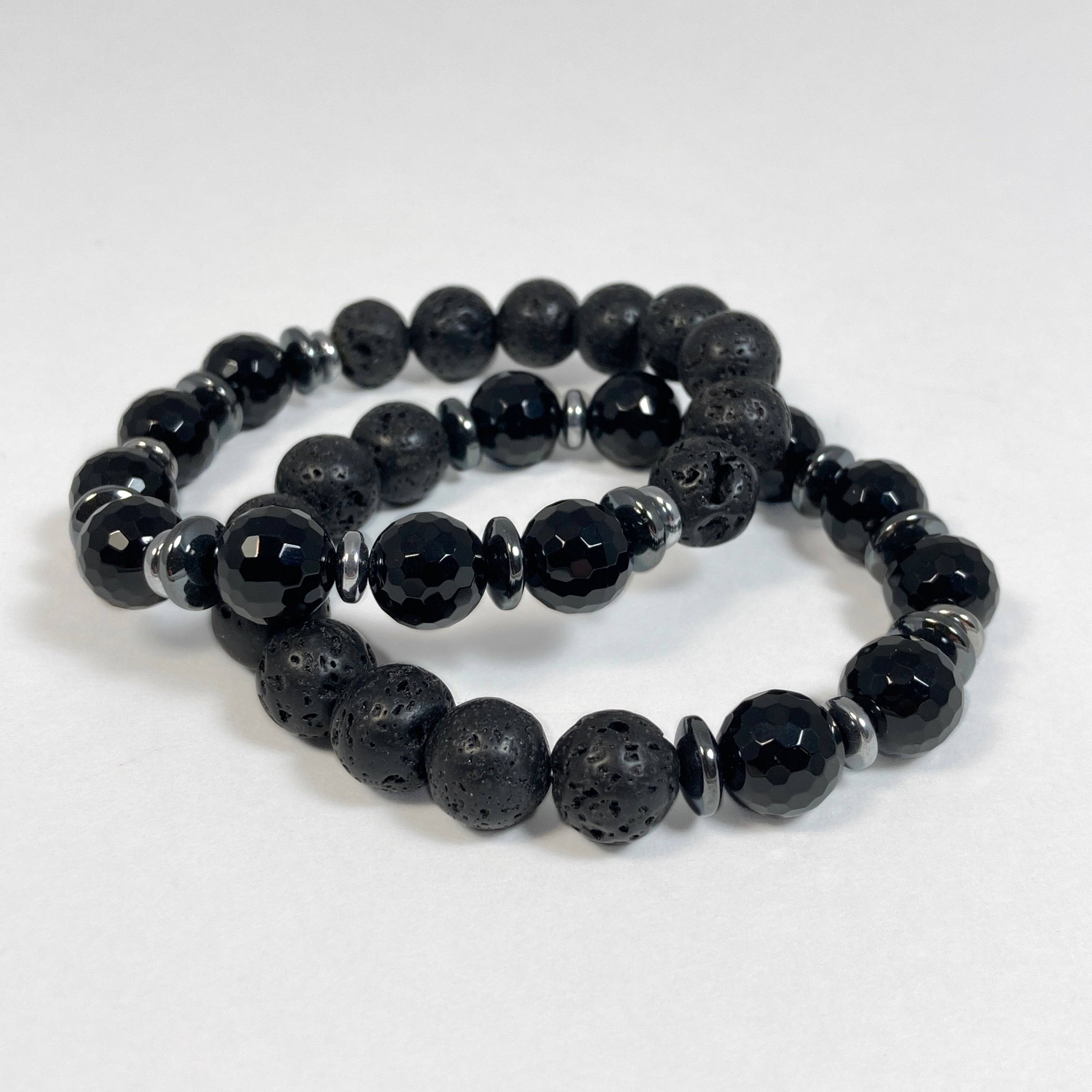 Faceted Black Onyx Diffuser Bracelet (10mm) – Blue Jeans & Pearls